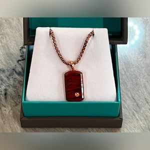 *NEW* EFFY Neckless 925 Italy made in Rose Gold color with Jasper Stone